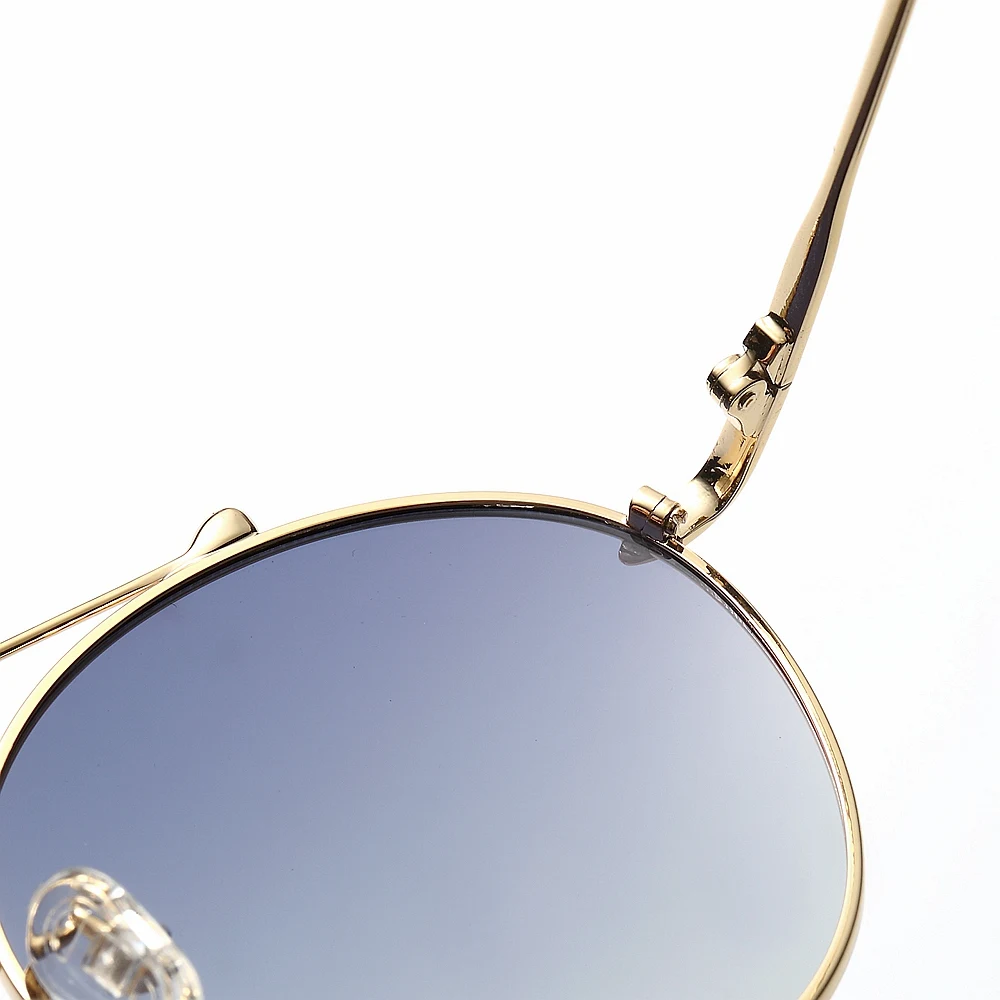 Luxury high quality round frame sunglasses for women 1301 (5)