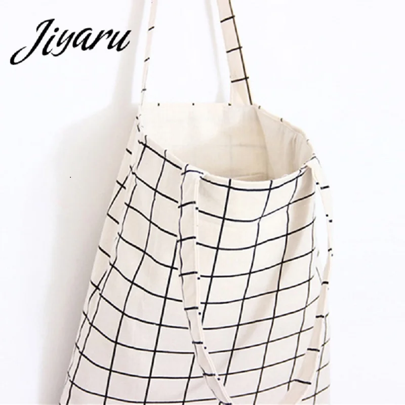 Plaid Canvas Tote Casual Beach Bags Large Capacity Women Shopping Bag Daily Use Canvas Handbags Bolsa Shoulder Bag Plaid Canvas Tote Casual Beach Bags Large Capacity Women Shopping Bag Daily Use Canvas Handbags Bolsa Shoulder Bag