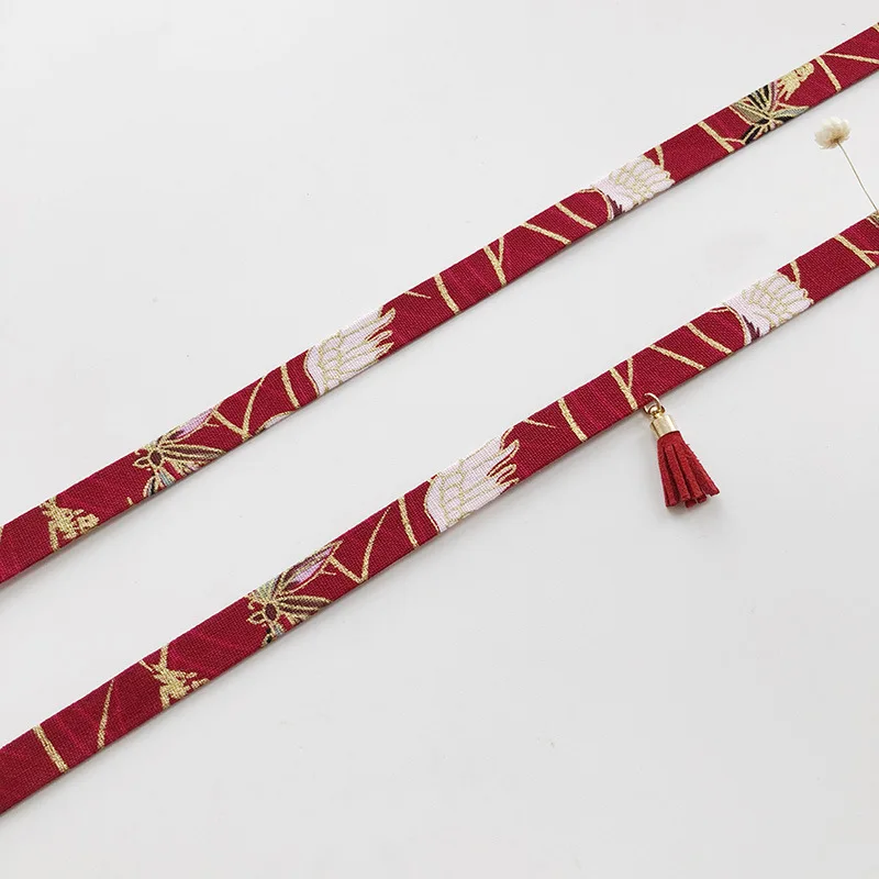 Doreen Box, винтажное ожерелье-чокер с животным журавлем и цветочным принтом, женские вечерние подвески в японском стиле с кисточкой, цепочка на шею в стиле Харадзюку