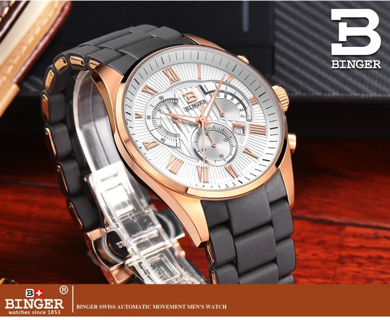 Free Shipping Wristwatches Men's Quartz Sport Utility Men Luxury Brand Automatic Chronograph Binger Military Watches Gift