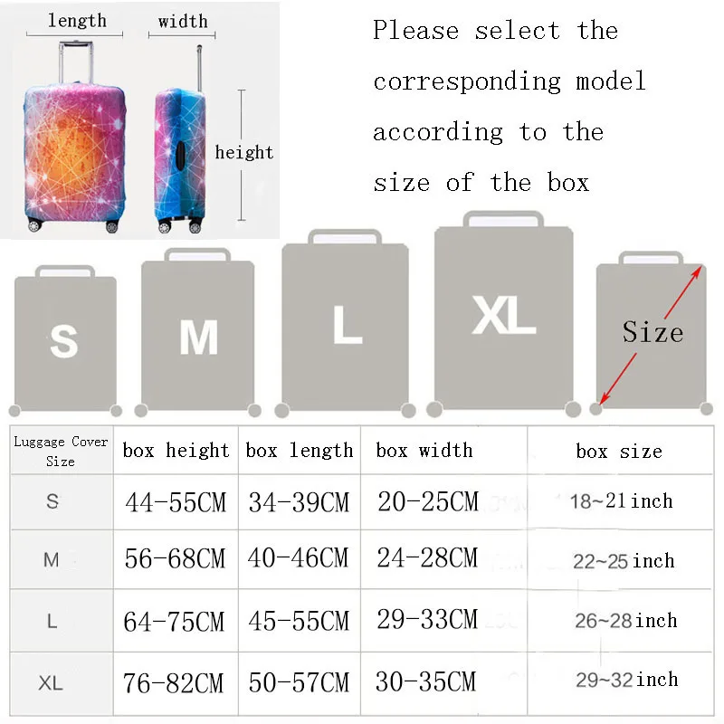 REREKAXI Star Sky 3D принт Чемодан-тележка Эластичный Защитный чехол для багажника чехол применяется к 18 ''-32'' чемодан Крышка
