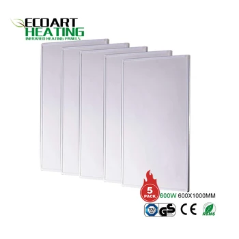 

Slimline Electric Wall Mounted Panel Heater 600W 5PACK Eco Energy Saving Infrared Heater with CE GS RoHS