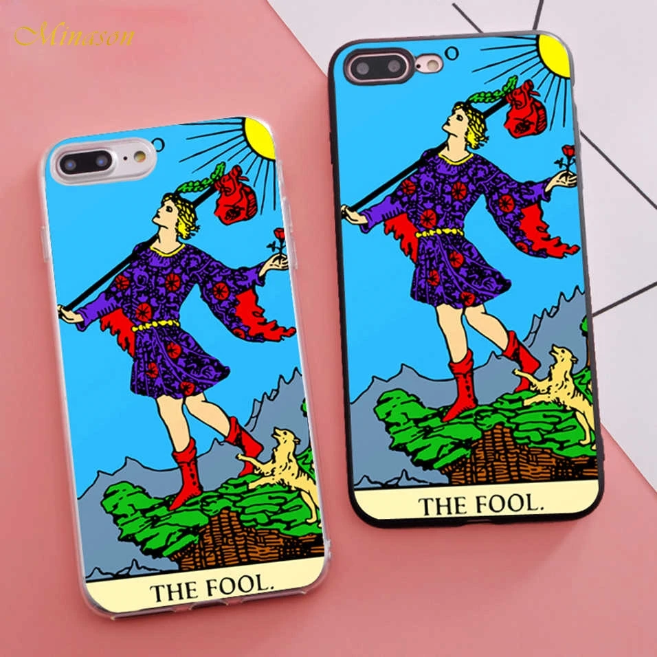 

Coque Tarot Cards The Fool Fitted Housings Phone Case for iPhone X 5S XR XS Max 6 S 6s 7 8 Plus 7plus 8plus Cover Rubber Bumper