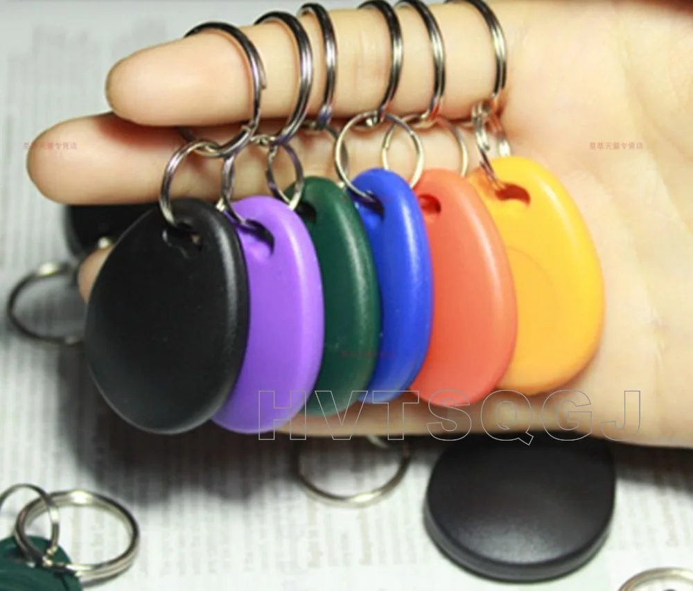 

10pcs 13.56MHz ISO14443A RFID 1K Keychains RFID ABS Key Fob ISO14443A Key Tag Color Black key token for lock system