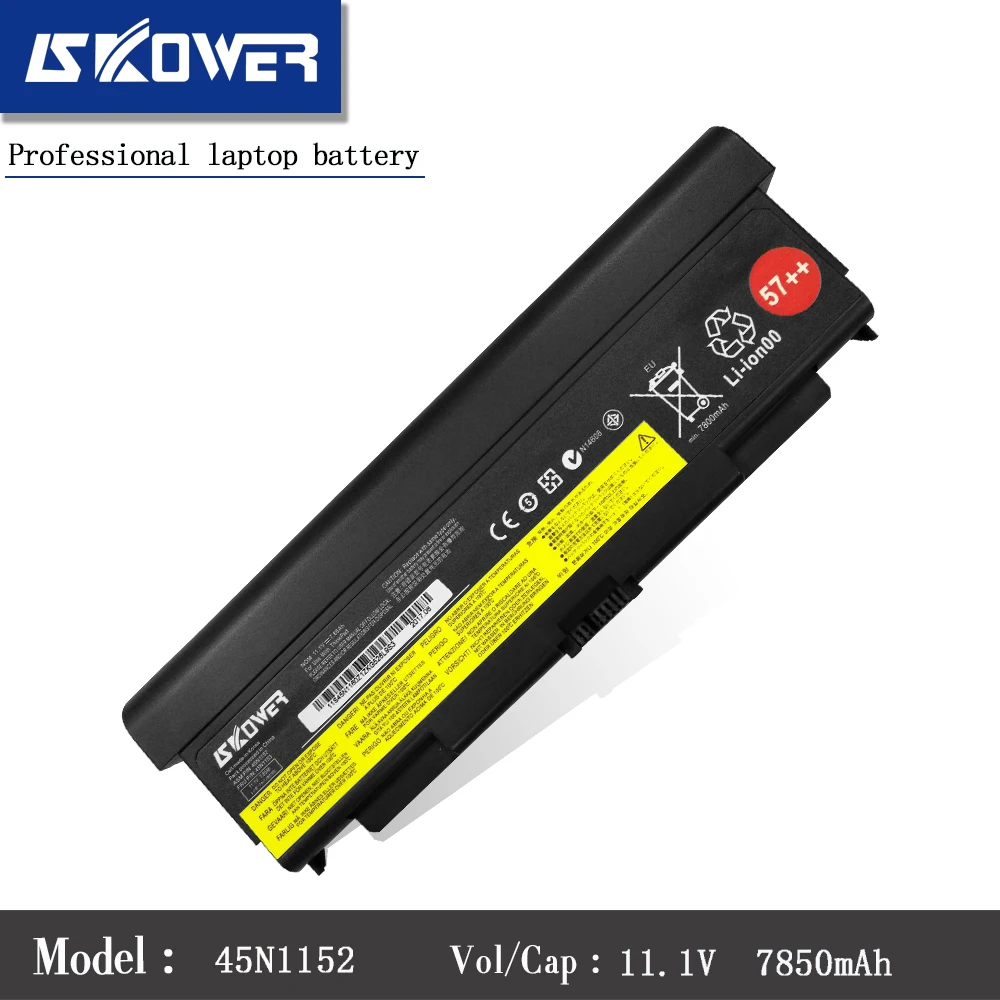 

SKOWER 11.1V 7850mAh Laptop Battery For Lenovo T440P T540P W540 L440 L540 45N1153 45N1152 45N1145 9CELL