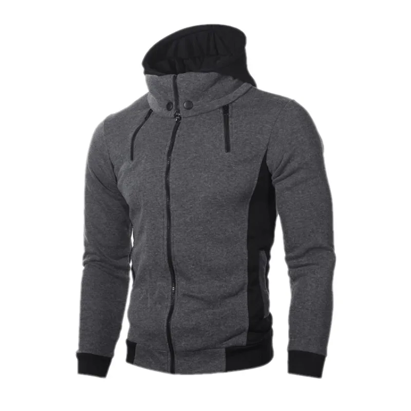 

Men's double zipper hooded Sweatshirt men's casual men's jacket cardigan Sweatshirt 2018 Autumn New Brand Mens Hoodie size SXXXL