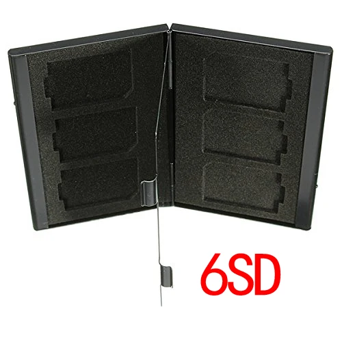 

Case Transmission Case Memory Card Storage Alu Protection. For SD TF Flash for black 6SD