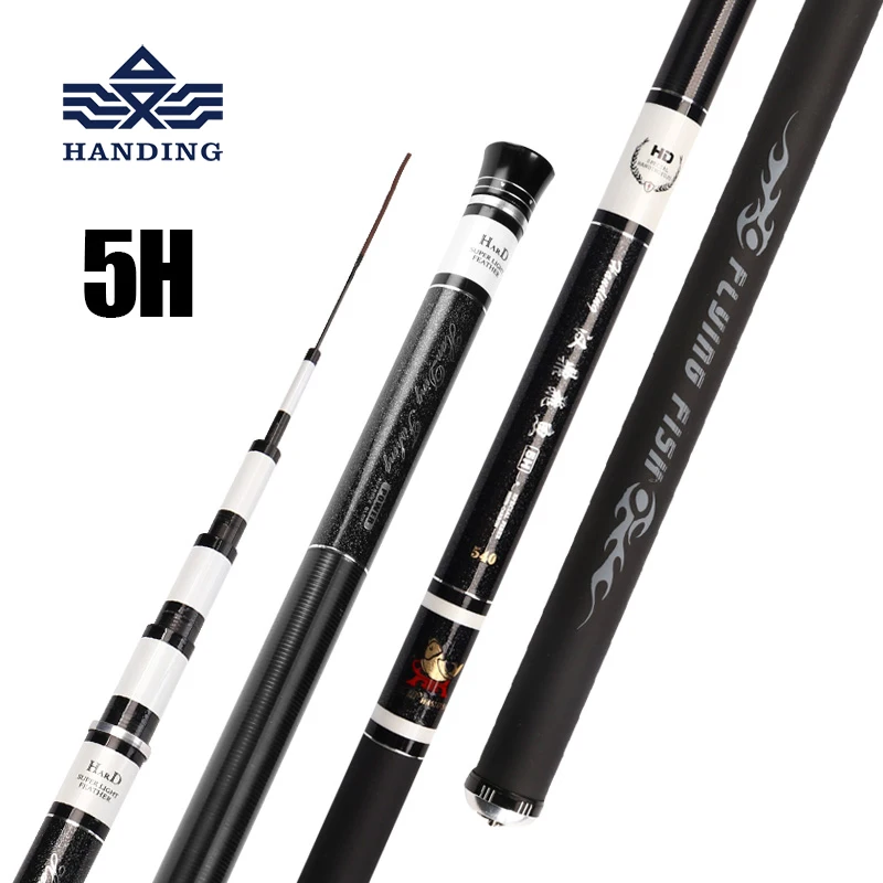 

Handing Flying Fish Stream Fishing Rod Carbon Fiber Telescopic Rock Carp Feeder Fishing Rod Ultra Light Carp Fishing Pole