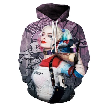 

New Fashion Harajuku GIRL Quinn Sweatshirts Men 3D Print Men/Women Hoodie Casual Streetwear Hoodies Tops 2019 Hip Hop Jacket