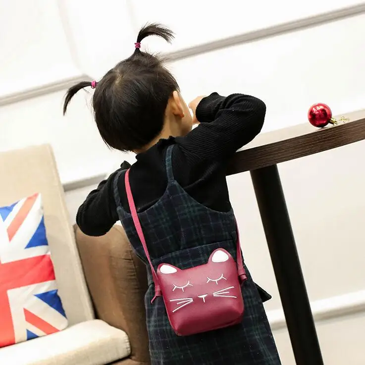 Мини-сумка-мессенджер для девочек с мультяшным котом, милая детская сумка, модные сумки принцессы через плечо, женская сумка на плечо с персонажами HS01