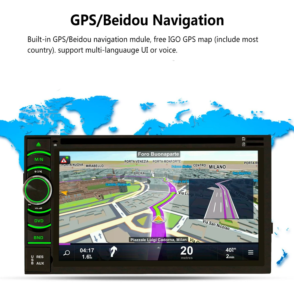 Cheap Universal 2 Din Car Radio Android Car DVD Player GPS Navigator 2din Stereo Auto Radio Cassette Recorder Support Rear View Camera 2