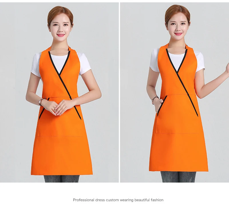 Kitchen tooling milk tea nail shop waiter overalls women fashion cotton31