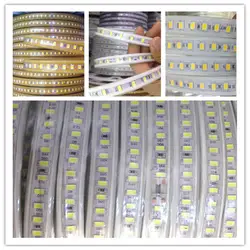 1 м 120LED Samsung Новый Светодиодные ленты свет SMD5630 Гостиная Ультра-яркий AC220V Клейкие ленты светодиоды Освещение IP65 Водонепроницаемый 10 Вт/м