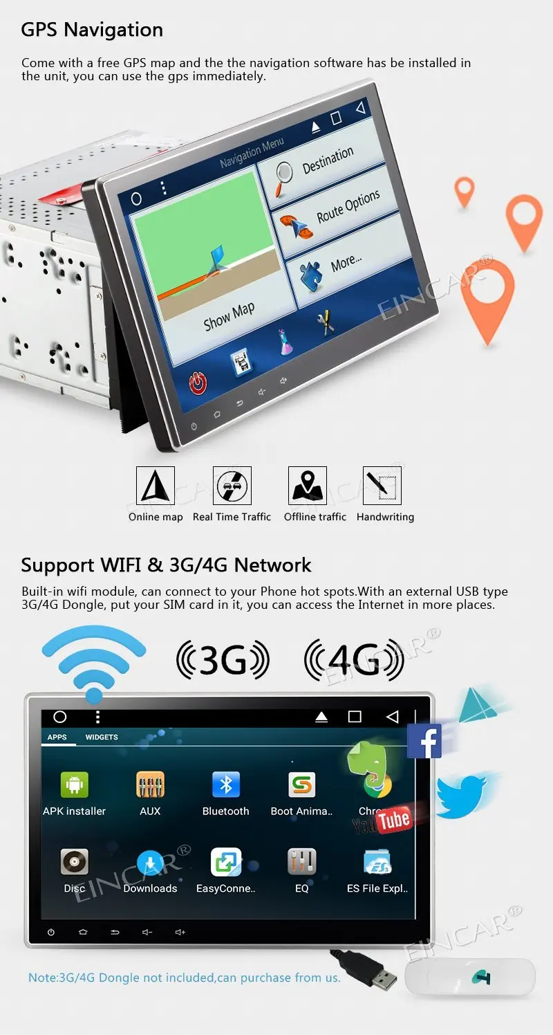 Best 10.1 inch Car DVD Player 2 Din Android 7.1 In Dash Stereo Radio Touchscreen GPS Navigator Support WIFI Bluetooth Radio USB/SD 4G 1 Best 10.1 inch Car DVD Player 2 Din Android 7.1 In Dash Stereo Radio Touchscreen GPS Navigator Support WIFI Bluetooth Radio USB/SD 4G 1