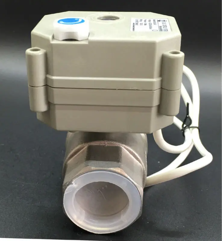 Горячее предложение! Распродажа! TF25-S2-B DN25 полный Порты и разъёмы SS304 Электрический водяной клапан с вручную 2-ходовой BSP/NPT 1 ''DC12V/DC24V 2/3/5/7 провода из металла Шестерни