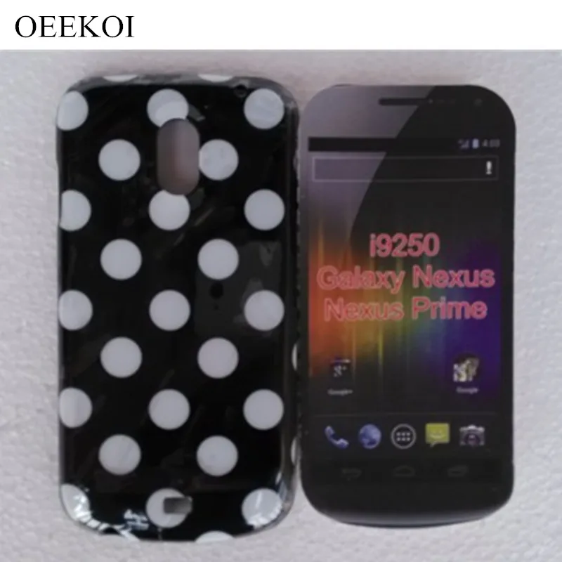 OEEKOI мягкий гелевый Чехол в горошек из ТПУ для Samsung Galaxy Nexus i9250 Бесплатная доставка |