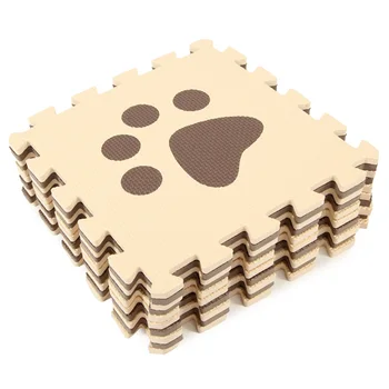 

10pcs/set Eco-friendly Eva Safe Foam Puzzles Mat Baby Floor Carpets Children's Cartoon Play Mats 30 x 30 x1cm Beige coffee color