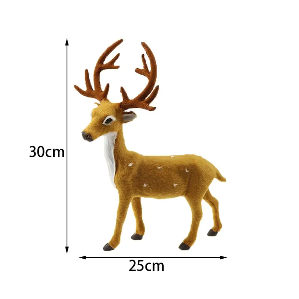 Елка Рождественская елка Декоративное подвесное украшение милые куклы мягкие игрушечные олени подарки праздничные вечерние поставки украсить 16/20/25/30 см#254247 - Цвет: 25 x 30 cm