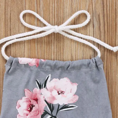 القطن الطفل الاطفال الفتيات الملابس أكمام زهرة الرسن رومبير بذلة لطيف زهرة playsuit ملابس طفلة 0-6 طن