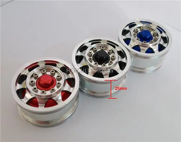 

[HERCULES HOBBY]Tamiya 1 14 Scale RC Truck Trailer Model CNC Machined Aluminum Rear Single-Wheel Hub 2pcs Included