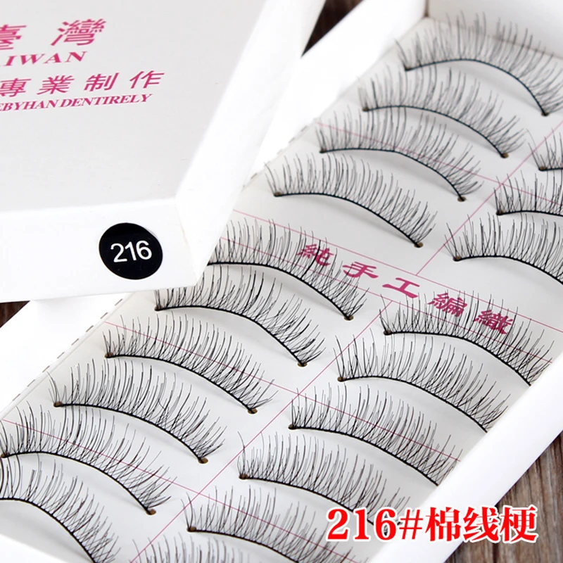 

10 Pairs Professional Handmade False Eyelashes Extensions Makeup Maquillage Lashes Natural Long Fake Eyelashes #216