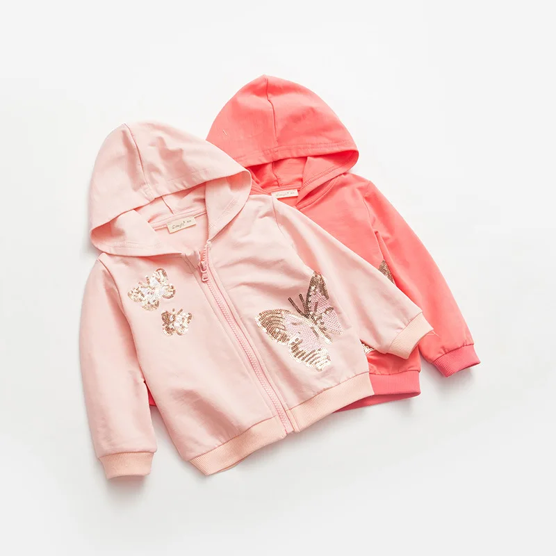 Куртка для маленьких детей, пальто Новинка года, Весенняя теплая однотонная верхняя одежда с длинными рукавами и круглым вырезом, красного и розового цвета, одежда для маленьких детей, Jk161