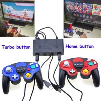 

Newest Gamecube Controller Adapter for Nintendo WiiU Switch and PC USB with home button