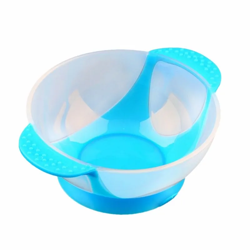 Детские присоски чаши скольжению Посуда Температура зондирования ложка комплект 3 шт