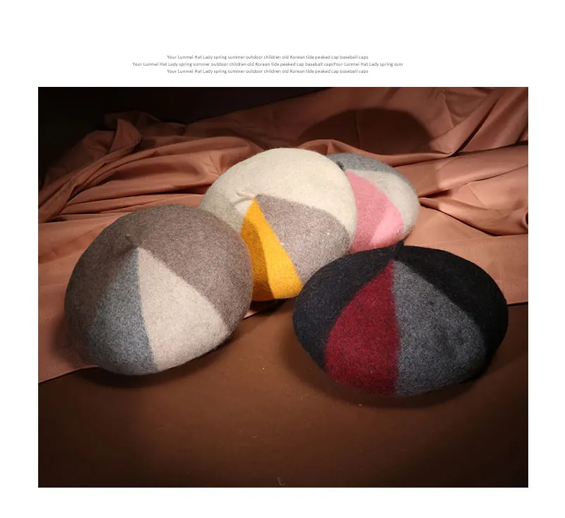 beret women winter french red black wool beret hat women french hat female beret women beret hats women winter colorful beret (3)