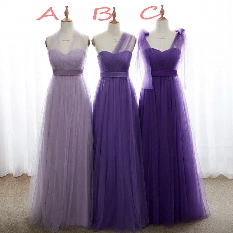 lilac tulle bridesmaid dress