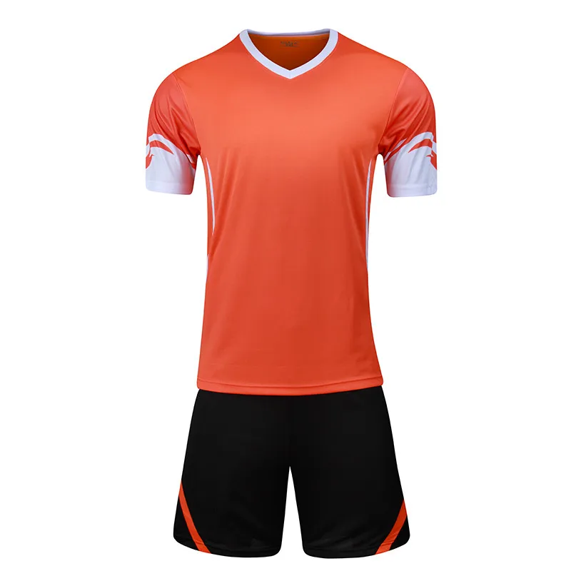 Для мужчин Futeboll майки комплект Молодежная детская команда тренировочный костюм для футбола костюм Maillot De Foot Футбол Форма - Цвет: S90 Orange