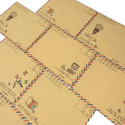 8 шт./лот прекрасный B6 Почтовые открытки бумага для писем Бумага канцелярских крафт конверт милая, стильная конверт Подарочный конверт