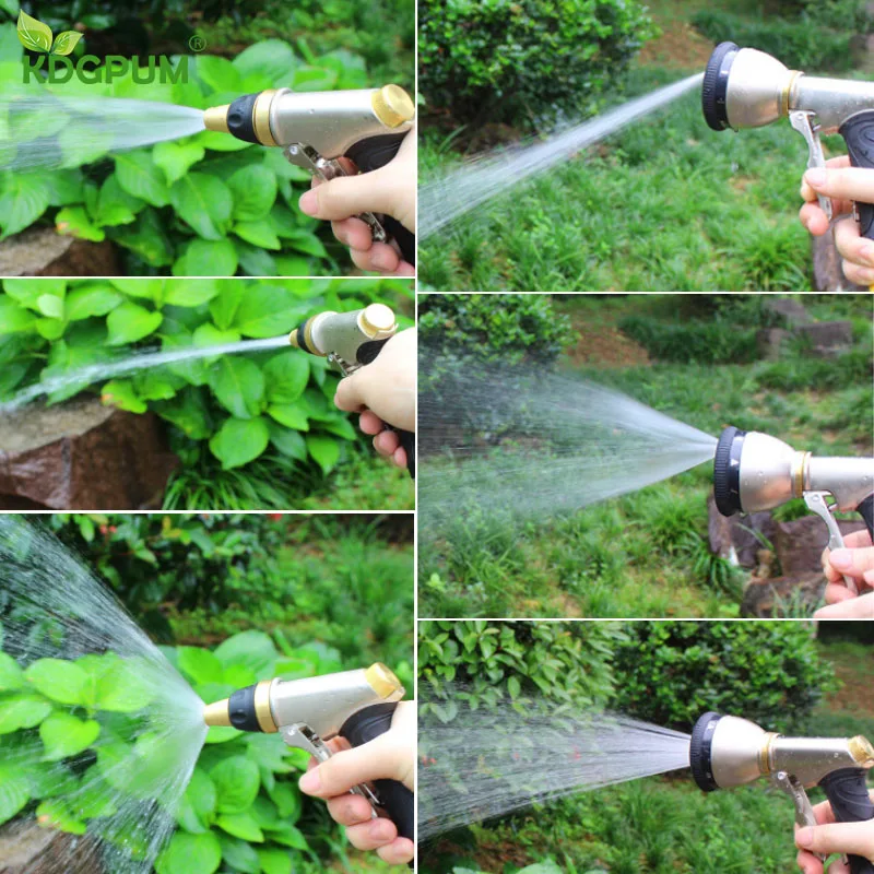High Pressure 9 Style Garden Water Gun Alloy Adjustable Sprayer Hose Spray Water Nozzle Gardening Watering Household Car Wash High Pressure 9 Style Garden Water Gun Alloy Adjustable Sprayer Hose Spray Water Nozzle Gardening Watering Household Car Wash