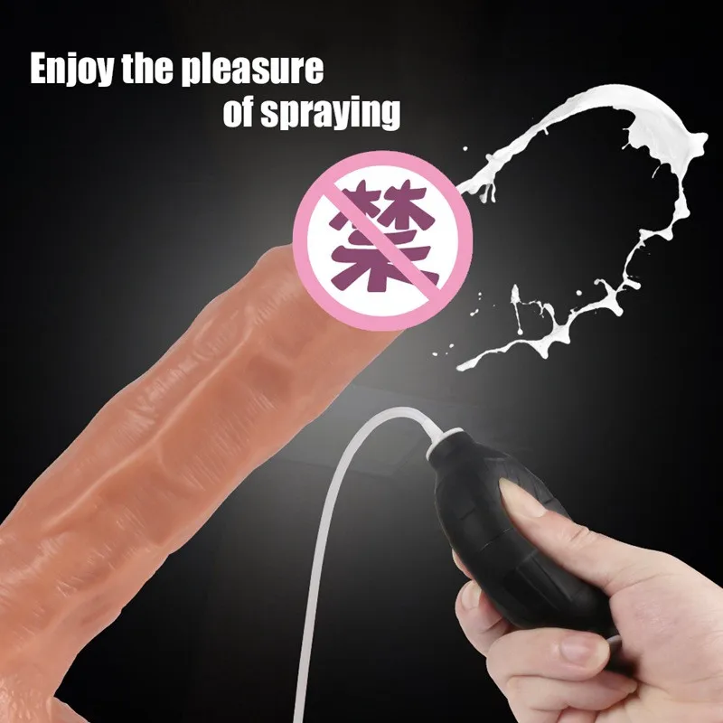 Simulation Ejaculating Dildo Spray Water Realilstic Soft Suction Cup Artificial Penis Dildos For adult Sex Toys | Красота и здоровье