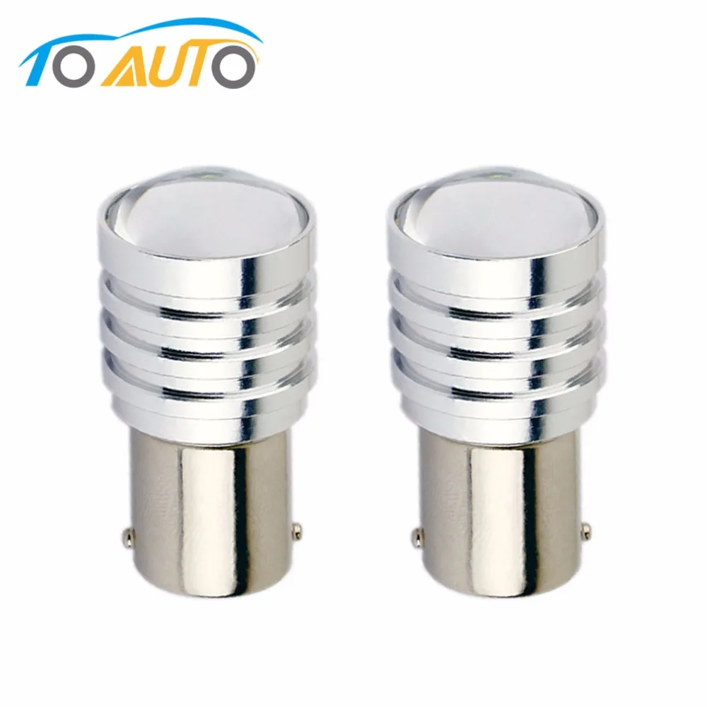 

2pcs 1156 BA15S P21w Auto Pure White Fog Tail Turn 5W LED chips S25 auto Light Bulb Lamp Backup Reserve Lights car light