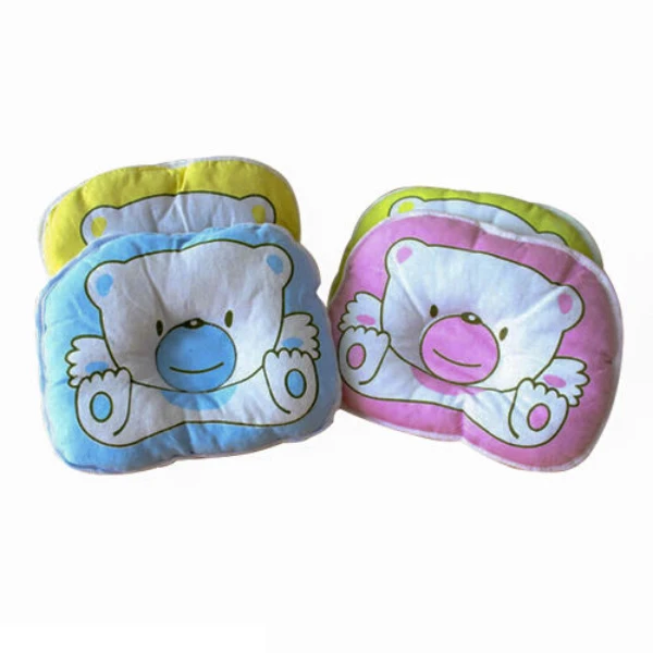 Подушка с медведем для новорожденных, мягкая подушка для сна с плоской головкой