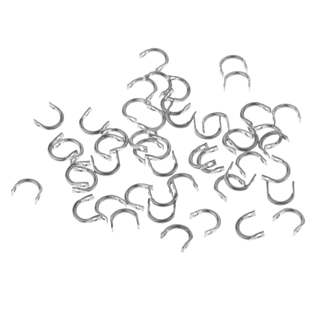 50pc Easy-Spin Clevises Clevis Stainless Steel DIY Spinnerbaits Fishing Lure Accessories Tackle Craft S/M/L
