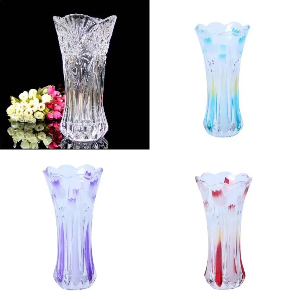 Glass Flower Planter Vase Terrarium Container Ornament For Living Room Table Decor