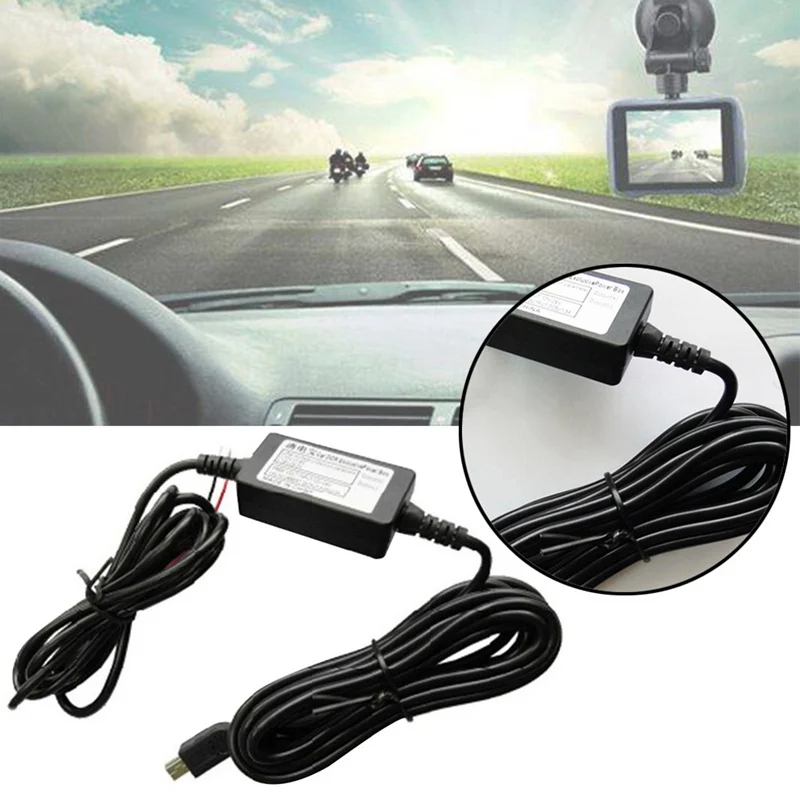 

3.7m DC12V To DC24V Mini USB/Micro USB Hard Wired Car Charger Power Inverter Converter For GPS Tablet Phone DVR Recorder