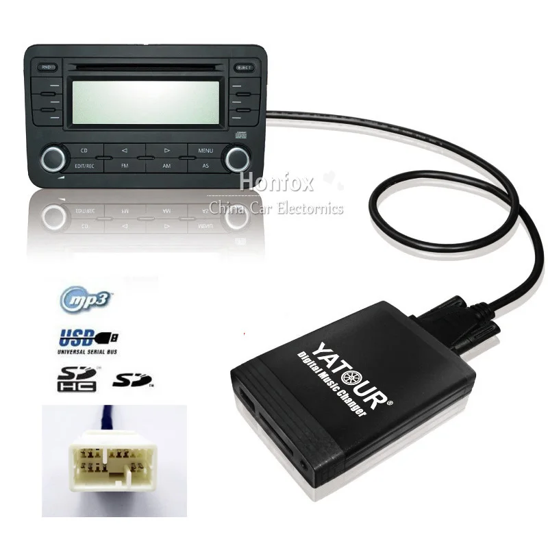 

Yatour Digital music changer YT-M06 For Honda Goldwing GL1800 Car USB MP3 SD AUX adapter Digital CD Changer interface