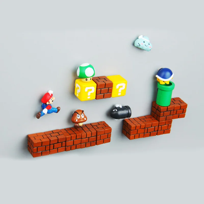 2 шт. магнитный 3D магнит на холодильник super mario фиксированная паста для домашнего