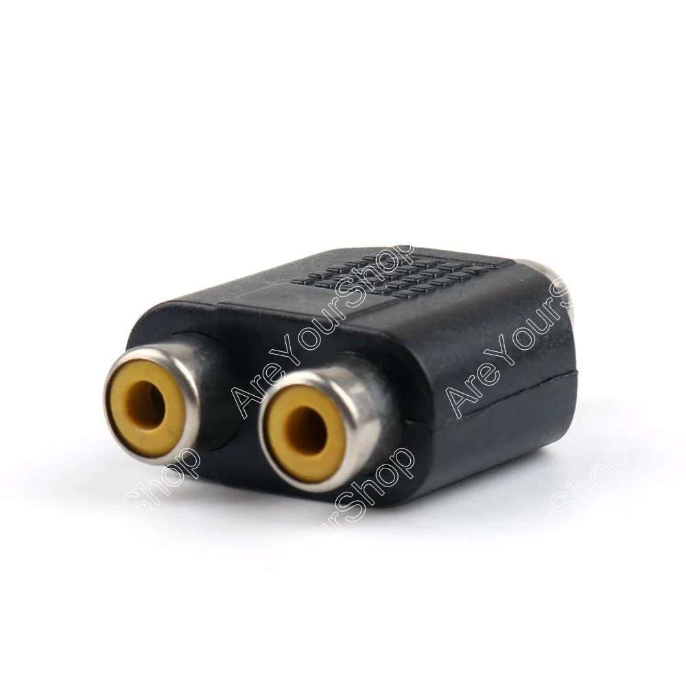 

Areyourshop Sale 100 Pcs 1 RCA Female Jack To Dual RCA Female Jack Adapter Split Long About 38mm mi