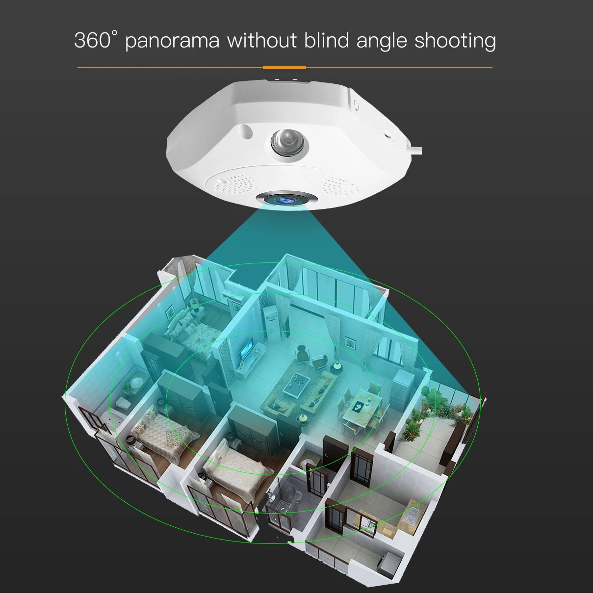 IP камера Vstarcam панорамная с поддержкой Wi Fi 3 Мп 360 градусов 1536P|Камеры