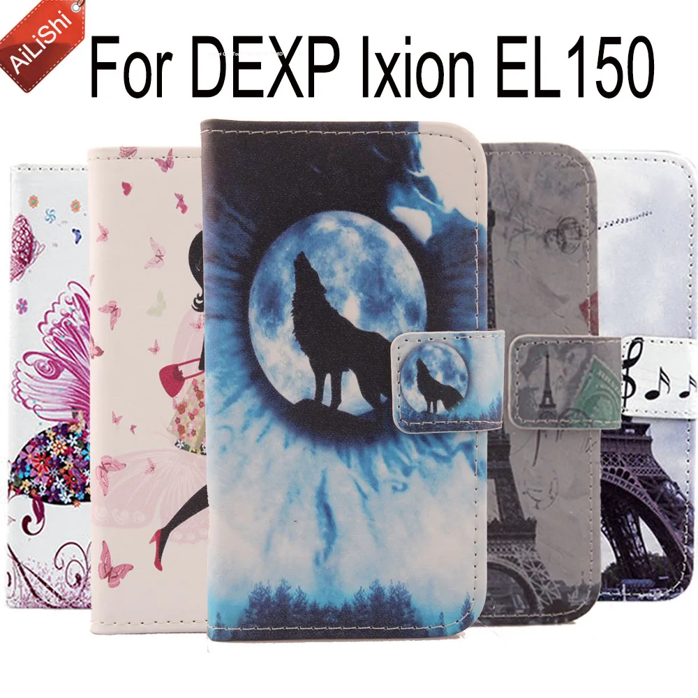 Чехол книжка из искусственной кожи для DEXP Ixion EL150 с отделением карт|Бамперы| |