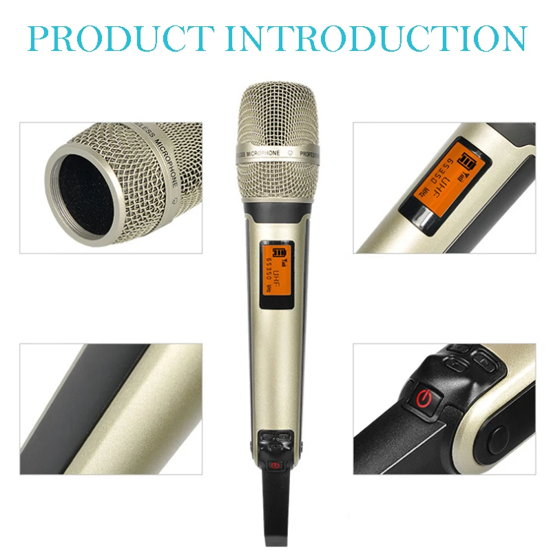 Новая Профессиональная SKM9000 UHF Беспроводная микрофонная система для сцены, встречи, караоке, речи и т. Д