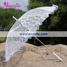 6 шт./партия белый кружевной свадебный зонтик