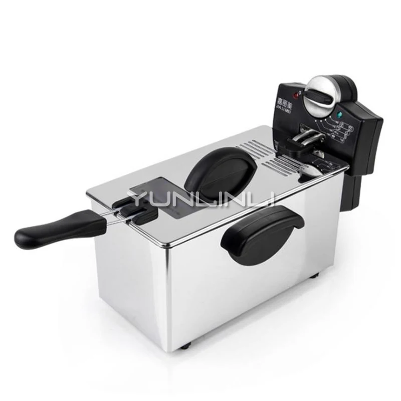 

Household Electric Deep Fryer Single-tank Frying Cooker Stainless Steel Frying Oven HF-1106