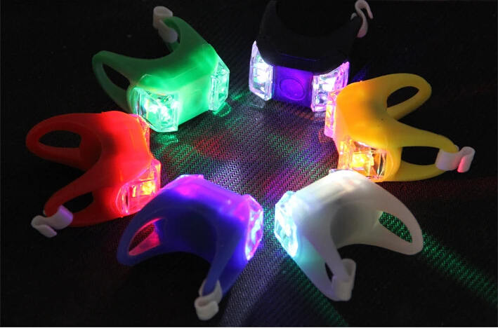Excellent 1pcs Mini Waterproof Silicone mountain Bike Light Cycling Beetle Warning lights Front Rear Tail Lamp Bicycle light BL8021 6