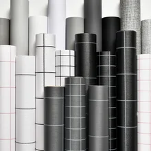 Скандинавские простые самоклеящиеся обои с сеткой водонепроницаемые матовые и шелковые текстурированные обои для домашнего декора и парикмахерского декора стен