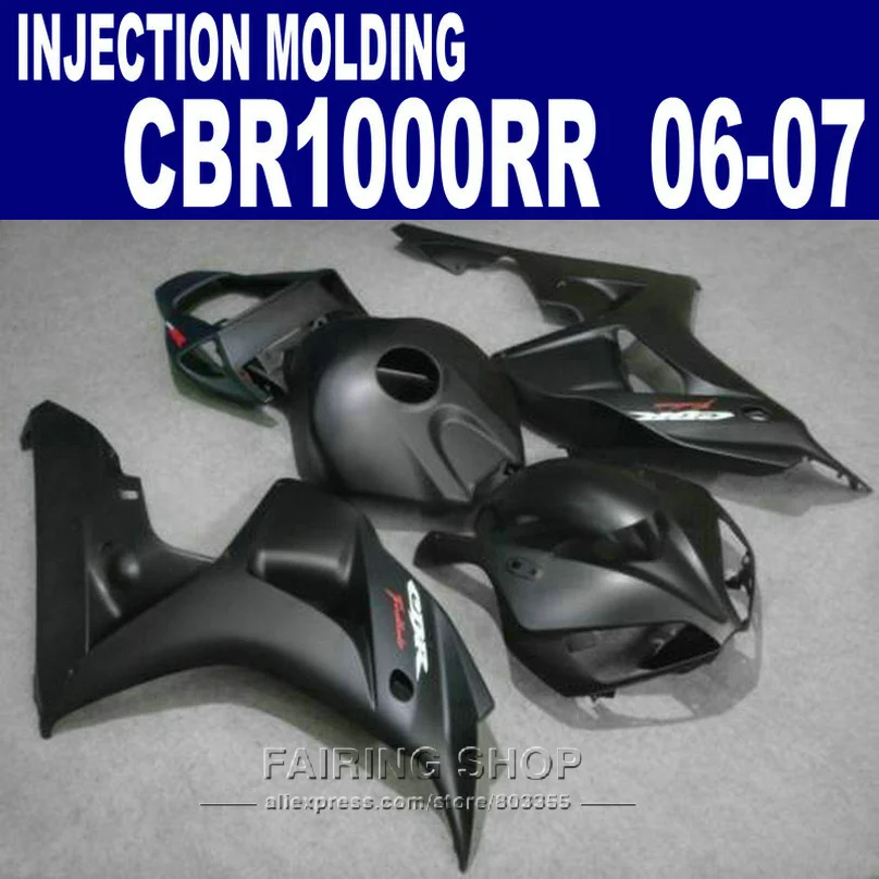 

100%fit Fairings For Honda cbr 1000rr 06 07 ( Matte black ) Cbr1000rr 2006 2007 free custom Fairing kit C81
